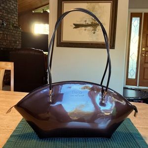 New🌹BEIJO London Paris New York Unique Patent Leather Purse Shoulder Bag!